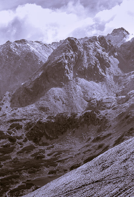 Kościelec widziany z Kasprowego Wierchu