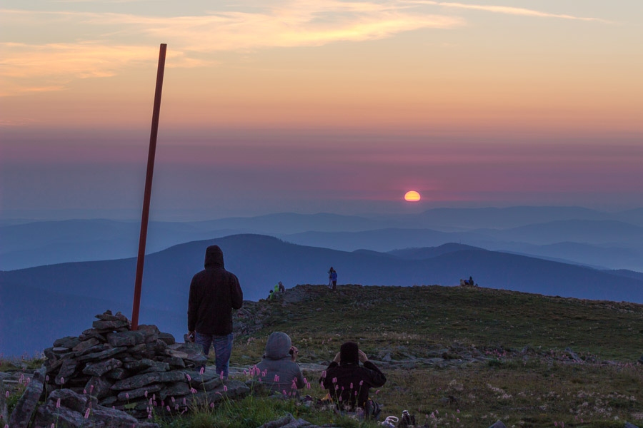 Wschód słońca na Babiej Górze