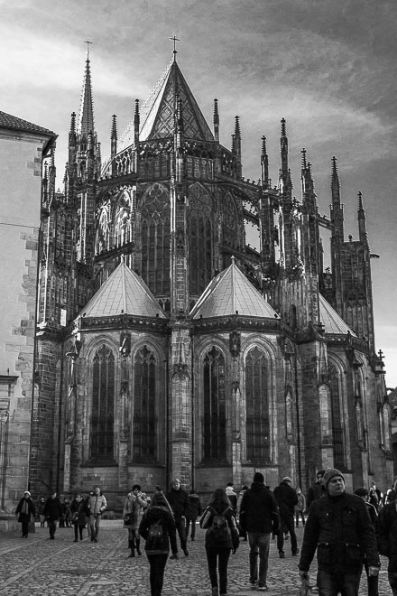 Tył katedry św. Wita, Wacława i Wojciecha