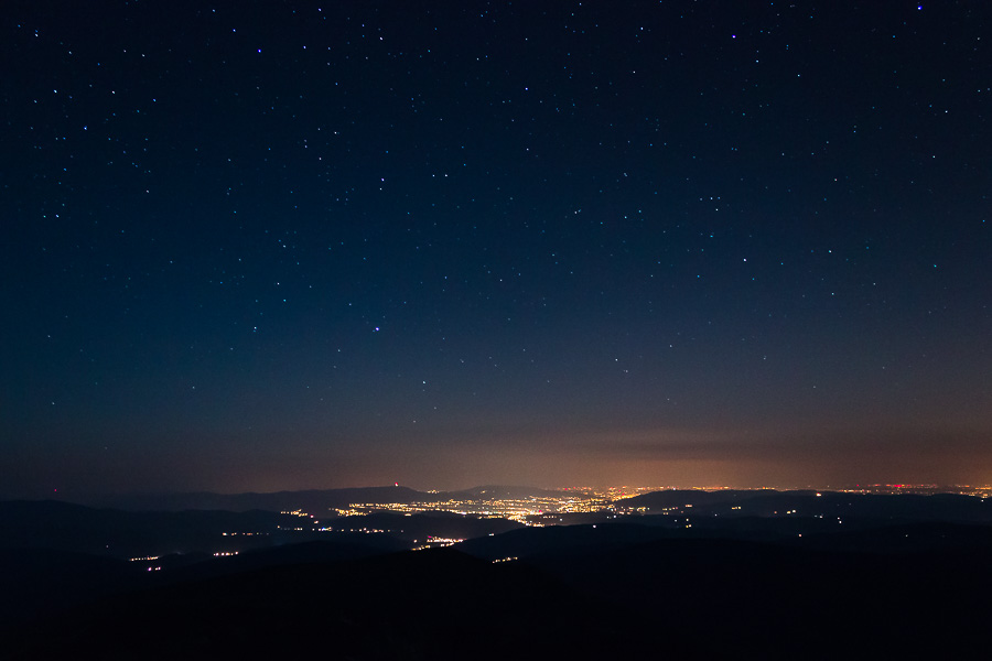 Widok z Diablaka w kierunku Żywca